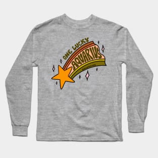 One Lucky Aquarius Long Sleeve T-Shirt